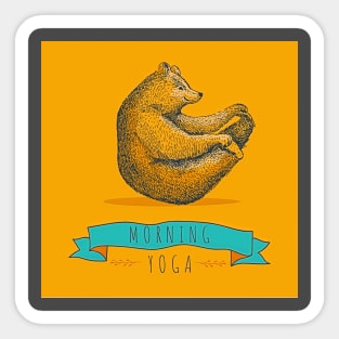 Yoga Bear Sticker